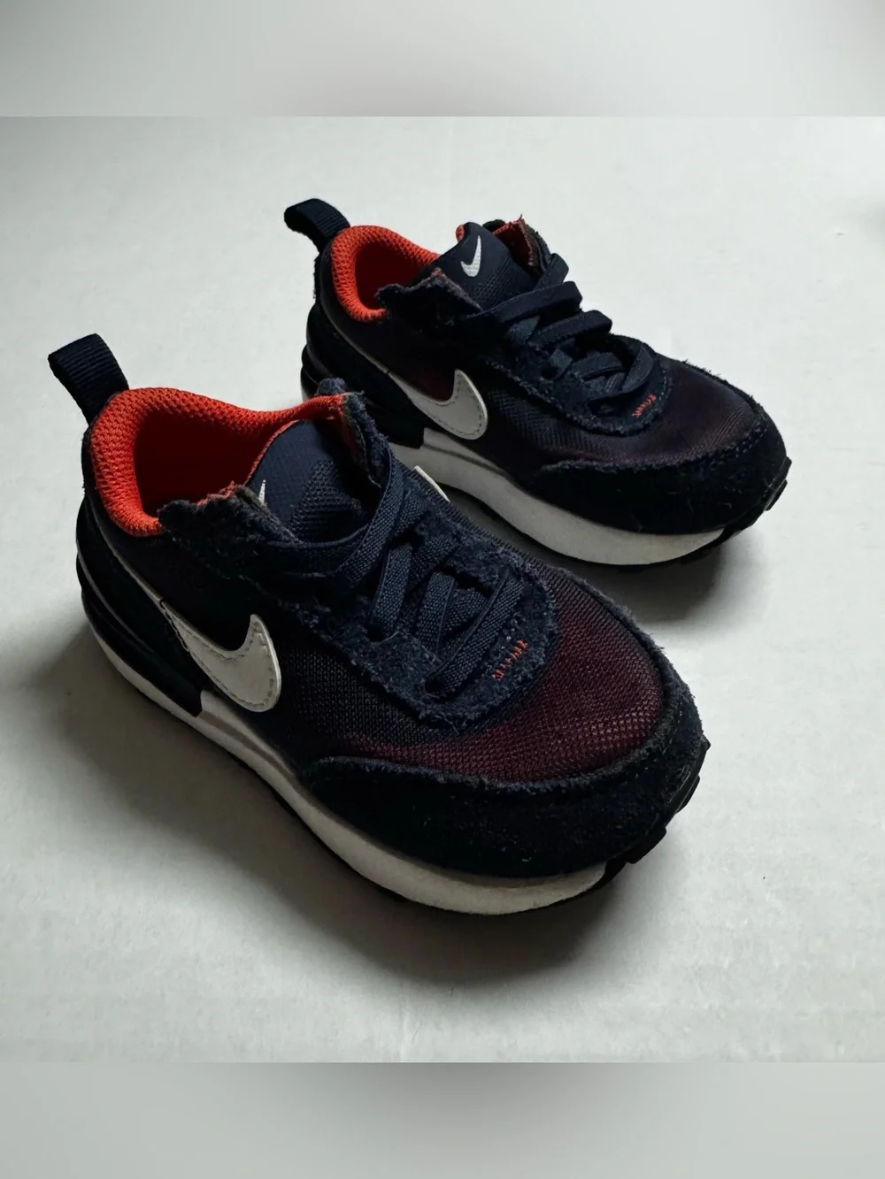 Size 7C - Nike Waffle One (TD) Trainer  In Midnight Navy EUC, No Box